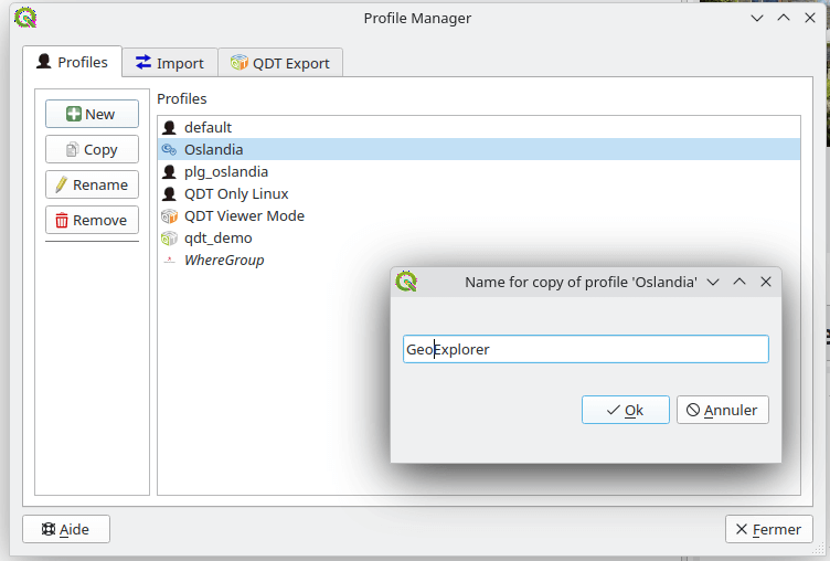 Profile Manager - Manage profiles