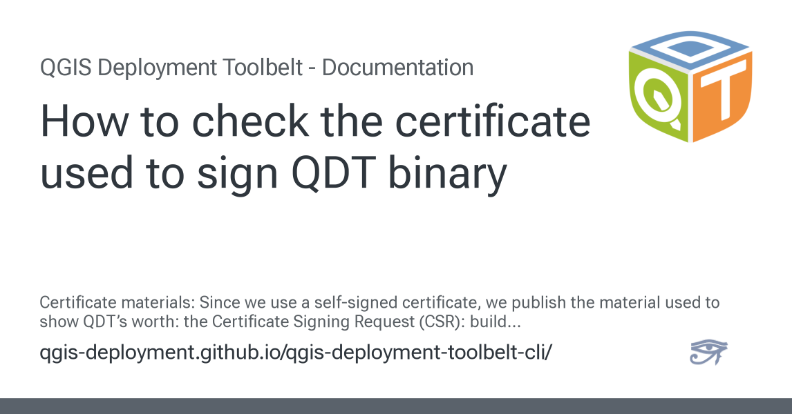 How to check the certificate used to sign QDT binary - QGIS Deployment ...