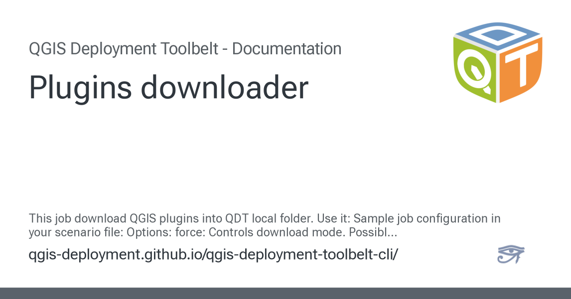 Plugins downloader - QGIS Deployment Toolbelt 0.43.1 documentation